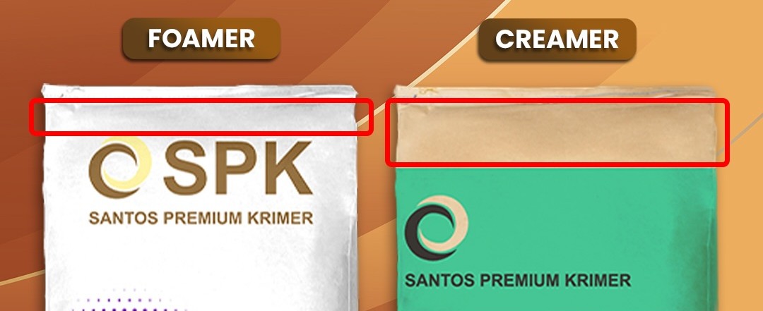 jarak segel dan logo pada kemasan krimer santos