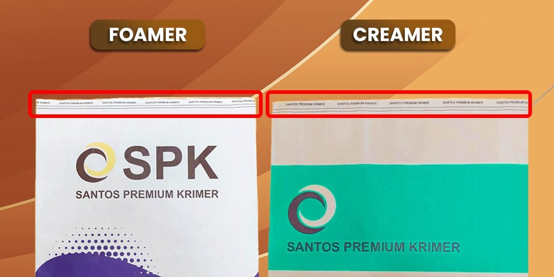 tulisan santos premium krimer di bagian dalam kemasan